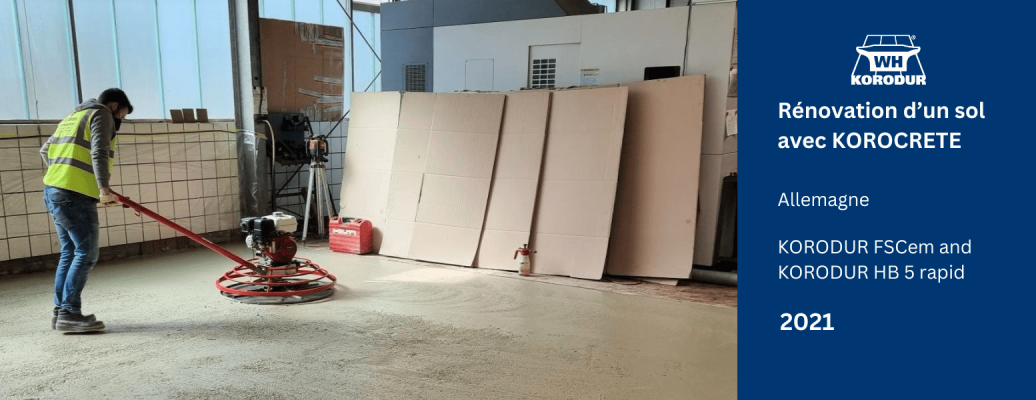 Rénovation d’un sol avec KOROCRETE