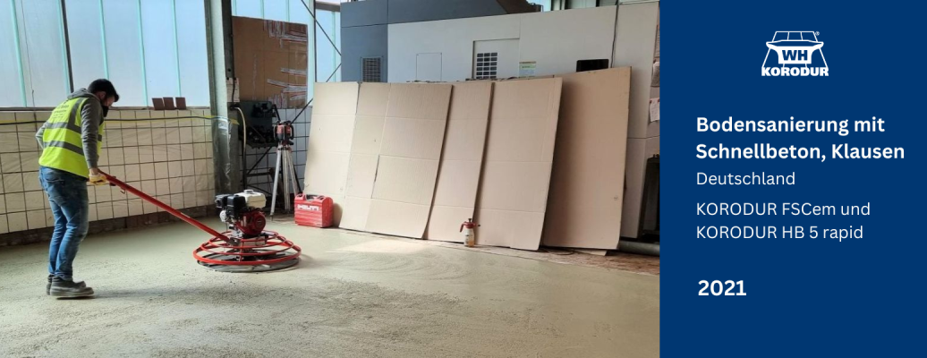 Bodensanierung mit Schnellbeton, Klausen