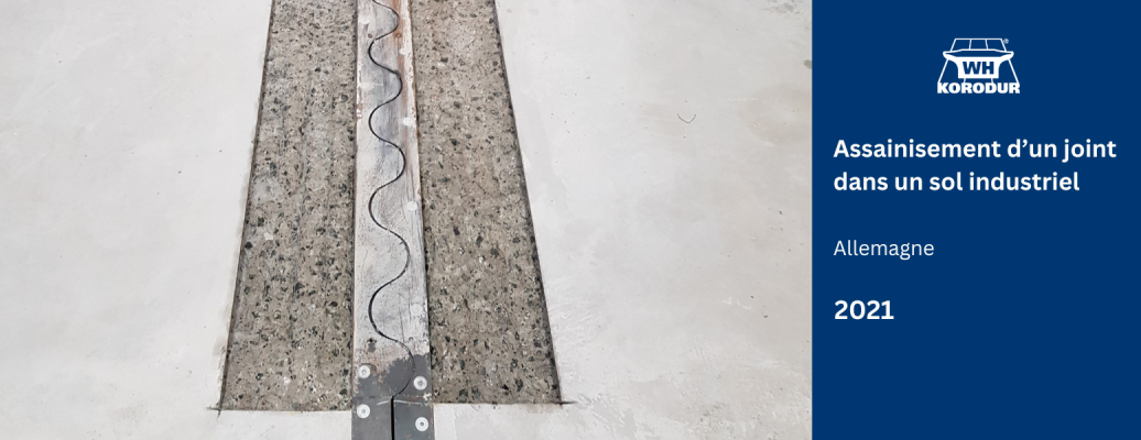 Assainisement d’un joint dans un sol industriel