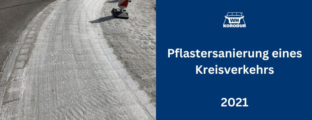 Pflastersanierung eines Kreisverkehrs