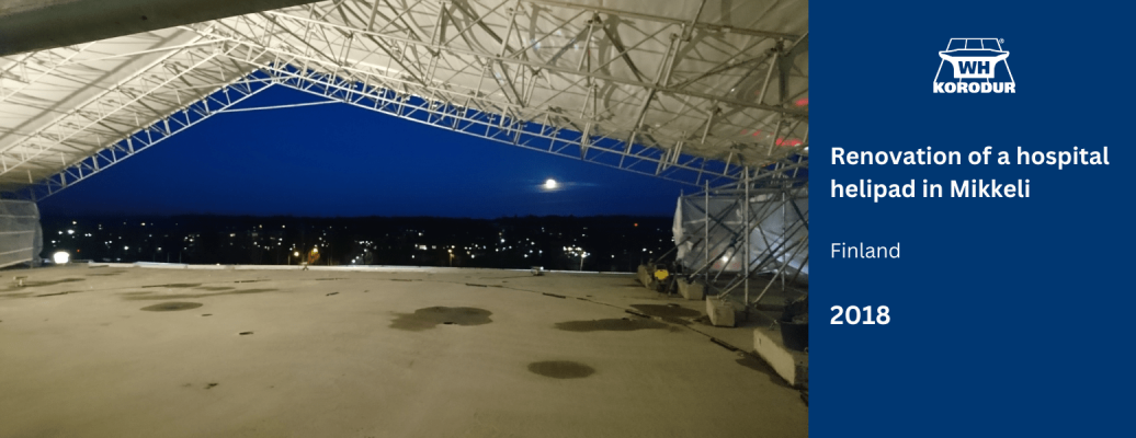 Renovation of a hospital helipad in Mikkeli, Finland
