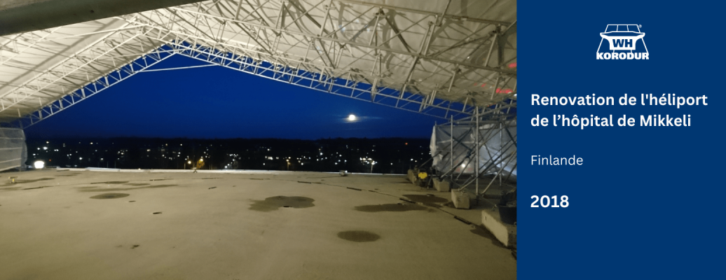 Rénovation de l’héliport de l’hôpital de Mikkeli, Finlande