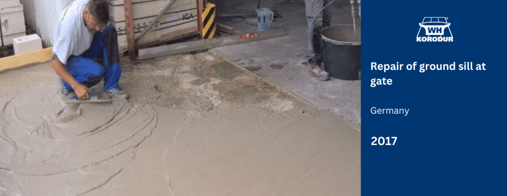 Repair of ground sill at gate