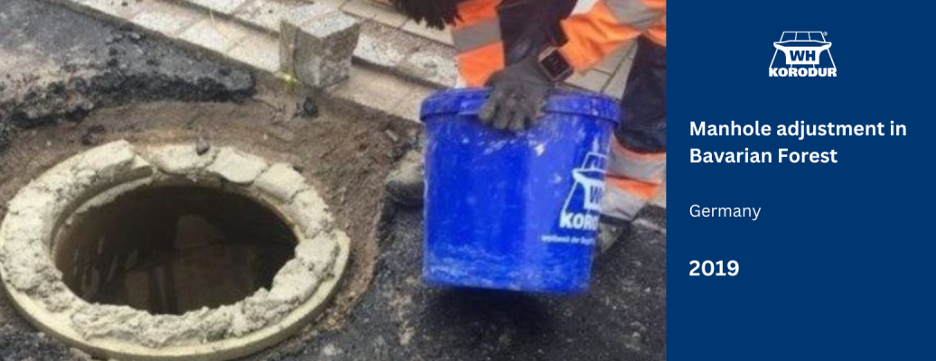 Manhole adjustment in Nittenau, Bavarian Forest