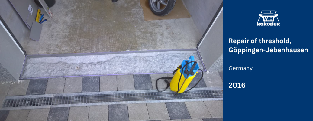 Repair of threshold, Göppingen-Jebenhausen